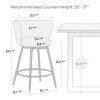 Counter Height Bar Stools Set of 2, 360° Swivel Upholstered Barstools with Backs and Metal Legs, 26" H Seat Height - 3 of 4