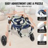 Munora 2 Wheels Dog Wheelchair for Back Legs, Pet Wheelchair Lightweight & Adjustable for Injured, Disabled, Paralysis, Hind Limb Weak Pets (Medium) - 4 of 4