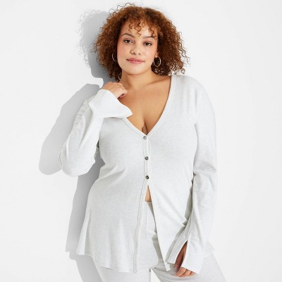 Women's Knit Cardigan - Wild Fable™ Heather Gray 1X