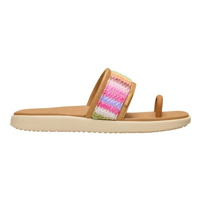 Обувь HEYDUDE Women Maui Breeze Toe Loop , Tan/Multi Rainbow, 10 — фото 8