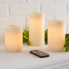 3pk 3'' x 4'' 3'' x 5'' 3'' x 6'' LED Flameless Black Wick Candle Cream - Threshold™ - 2 of 3