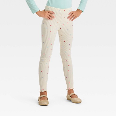 Girls' Holiday 'floral' Leggings - Cat & Jack™ Black M Slim : Target