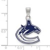 Black Bow Jewelry Sterling Silver Vancouver Canucks NHL Large Pendant - 2 of 3