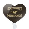 Southwest Minnesota State University Mustangs Logo Heart Love Cupcake Picks Toppers Decoration Set of 6 - 2 of 4