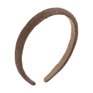 Unique Bargains Exquisite Thin-edged Woven Straw Headband 1 Pc - 1 of 4