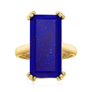 Ross-Simons Lapis Ring in 18kt Gold Over Sterling - 1 of 4