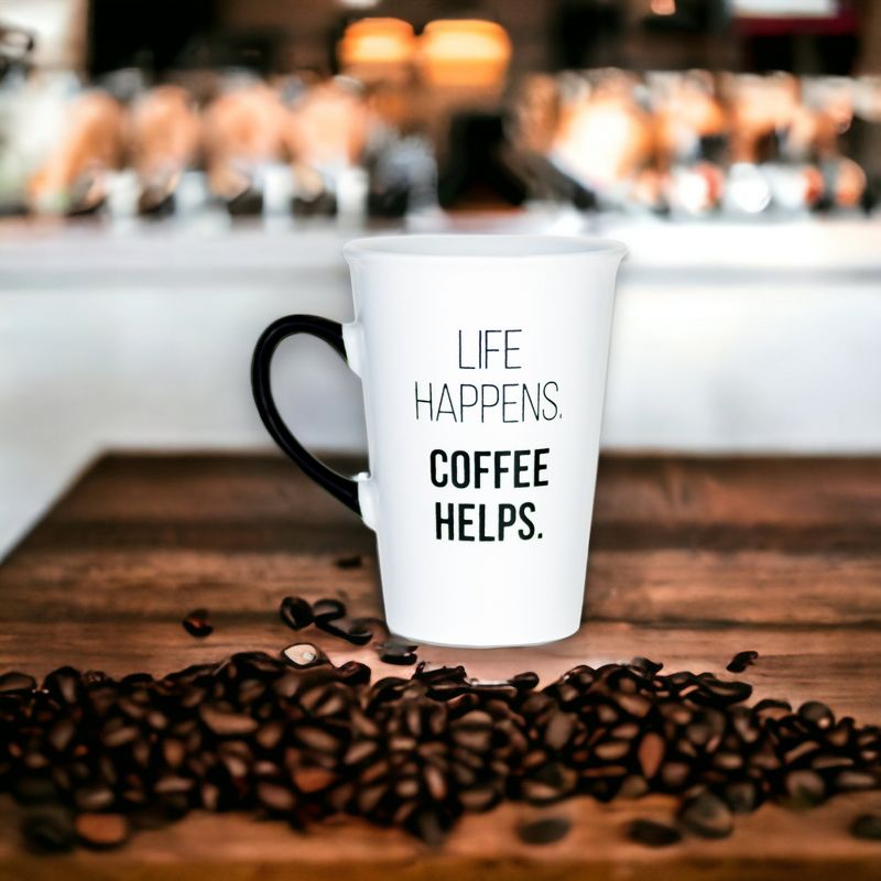 Amici Home Life Happens Coffee Helps Ceramic Coffee Mug, Microwave Safe & Dishwasher Safe,20-Ounce, 4 of 7
