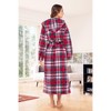 ADR Plush Fleece Women's Robe, Long Hooded Women's Bathrobe, Soft Cozy Women's Bath Robe & Plus Sizes - 3 of 4