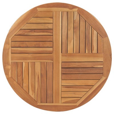 vidaXL Table Top Solid Teak Wood Round 1" 35.4"