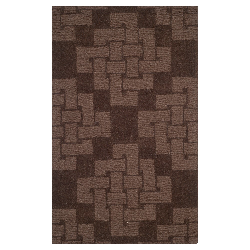 3'x5' Martha Stewart Accent Rug Chocolate Truff - Safavieh