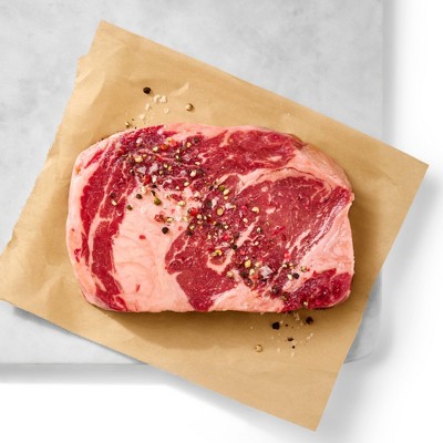 Fresh Beef Ribeye Boneless Steak Raw - 0.6-1.95lbs - price per lbs - Good & Gather™
