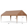 EROMMY Carports 10X20 Heavy Duty (Sidewalls Only) - 3 of 4