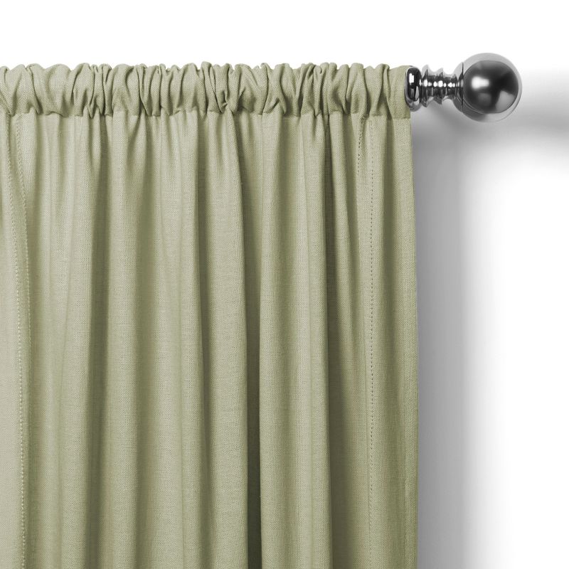 Cameron Linen Rod Pocket Kitchen Tier Window Curtain Set of 2 - Elrene Home Fashions, 3 of 5