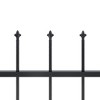 Garden Fence with Spear Top Steel 71.3"x59.1" Black vidaXL - 4 of 4