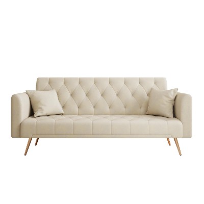 NicBex 71 Inch Velvet Convertible Love Seat Sofa Retro Style Upholstered Sofa Couch for Small Living Room,Bedroom