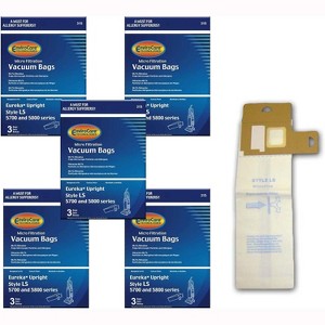 Eureka Sanitaire Style LS 5700 and 5800 Series Uprights Micro Filtration Vacuum Cleaner Dust Bags 15 Pack - 1 of 4