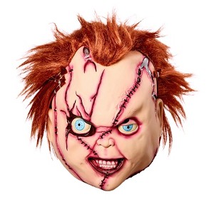 Rubies Men's Bride of Chucky Overhead Latex Chucky Mask with Hair and Stitches- One Size Fits Most - 1 of 4