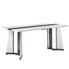 NicBex Industrial Rustic Dining Table with Dual-Color Top, 70.9" Rectangular Large Dining Table for 8, Marble Grain Waterproof Large Desk - 3 of 4