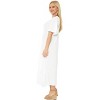 LA LEELA Women's Casual Dress Relaxed Holiday Dress Summer 12-16Snow White AC915 - 4 of 4