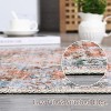 Acekool 8x10 Vintage Medallion Area Rug, Machine Washable Distressed Blue/Brown Non-Slip Stain Resistant Carpet for Living Room, Bedroom - 2 of 4