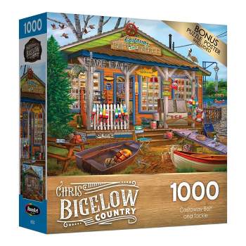 SUNSOUT INC - Bridge Fishing - 300 pc Jigsaw Puzzle by Artist: Bigelow  Illustrations - Finished Size 18 x 24 - MPN# 31418 - Jigsaw Express