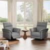 Recliner Chair, Swivel Rocker Chair with USB Charge Ports, Upholstered Leather Glider Recliner Nursery Chair with Double-Layer Armrests - 3 of 4