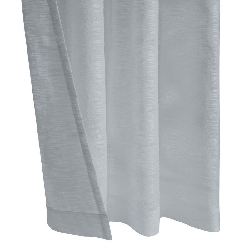 Habitat Boucle Sheer Premium Stylish and Functional Grommet Curtain Panel Light Grey, 5 of 7