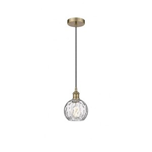 Athens Water Glass - 1 Light Mini Pendant In Industrial Style-8.75 Inches Tall and 6 Inches Wide - 1 of 1