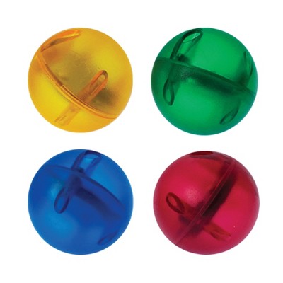 PICASSO-TILES 4 PC LED Marbles for Marble Run Race Track Building Block & Magnetic Tiles, Building STEM Toy for Kids 3+