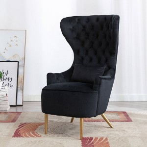 Upholstered Tufted High Wingback Chair - Kinwell - 1 of 4