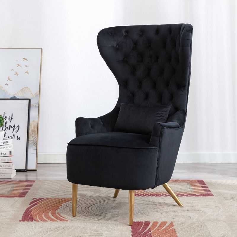 Upholstered Tufted High Wingback Chair - Kinwell, 3 of 12
