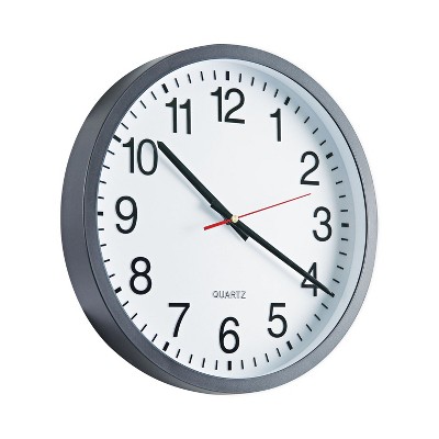 Black and White 11.5" Round Quartz Wall Clock