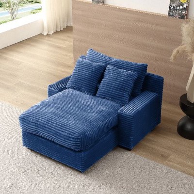 CAVINAS 55" Modern Luxury Sofa Couch, Corduroy Upholstery Sleeper Sofa Bed, for Living Room