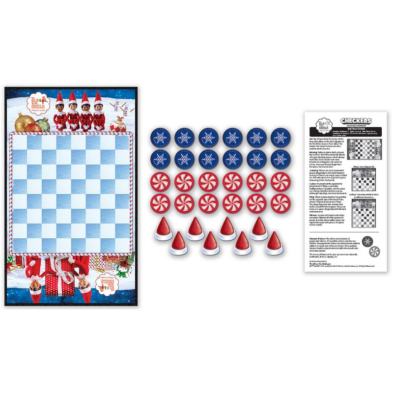 MasterPieces Officially licensed Elf on the Shelf Checkers Board Game for Families and Kids ages 6 and Up, 3 of 7