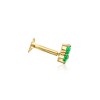 Pure Collection by Ross-Simons Emerald Flat-Back Stud Earrings in 14kt Yellow Gold - 3 of 4