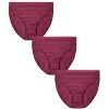 Memoi Ladies Combed Cotton Basic Brief Underwear 3-Pack - 2 of 4