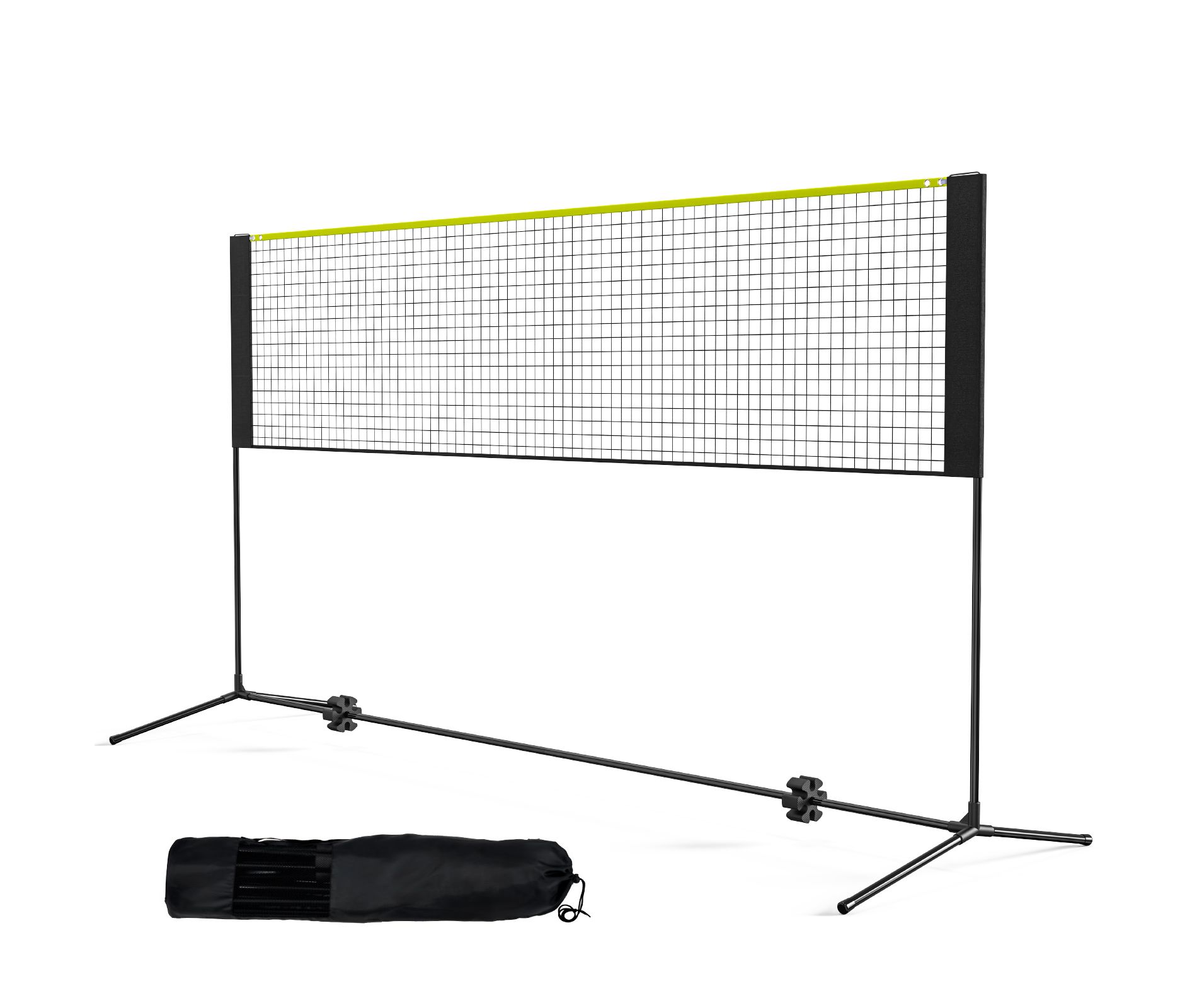 VEVOR Badminton Net, Height Adjustable Volleyball Net, 10ft Wide Foldable Pickleball Net, Portable Easy Setup Tennis Net Set with Poles, Stand