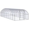 vidaXL Chicken Coop Silver Galvanized Steel 3x8x6.6 ft Chicken Coop - 2 of 4