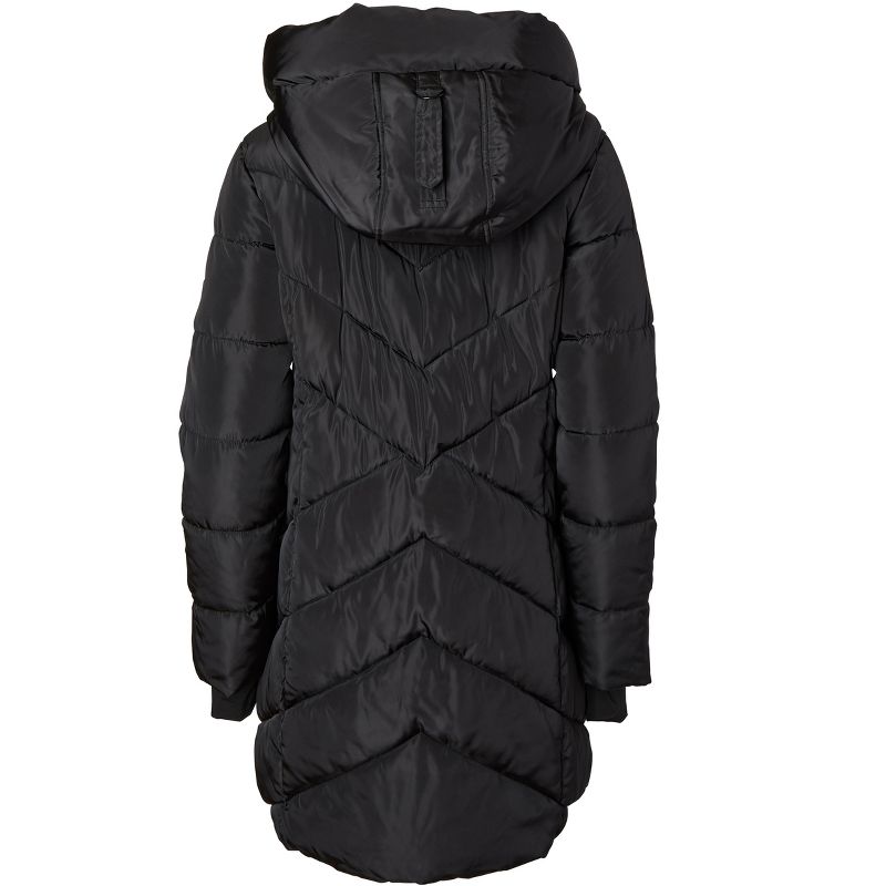 Sportoli Women's Winter Coat Down Alternative Hooded Long Vestee Puffer Jacket, 3 of 7