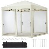 Patio Outdoor Gazebo, Screen Tent with Mosquito Netting, 2 Zipper Doors, Carry Bag, Guy Ropes, Stakes, for Camping, Party Backyard - 2 of 4