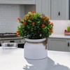 Unique Bargains Artificial Plants Jute-Wrapped Cup Plastic 3.94"x3.94"x8.27" 1 Pc - 2 of 4