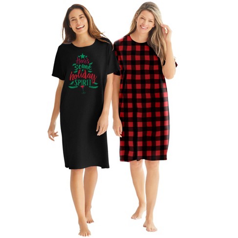 Buffalo plaid women's discount plus size pajamas