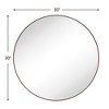 TEHOME Yolanta Circular Round Stainless Steel Framed Wall Mounted Bathroom Vanity Mirror - 4 of 4
