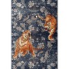 TackView Bedroom Rug Washable Area Rug Non Slip Low Pile Boho Floral Carpet for Bedroom Brown Specification - 2 of 2