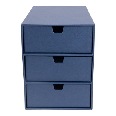 Ingrid 3-Drawer Supply Chest Navy - Bigso Box of Sweden