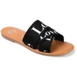 Journee Collection Womens Ivante Tru Comfort Foam Slide Flat Sandals