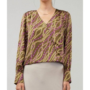 Women's Link Motif Surplice Blouse - current air - 1 of 4