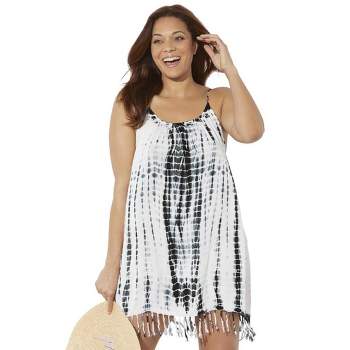 Swimsuits for All Women's Plus Size Abigail Cover Up Tunic - 10/12, Black