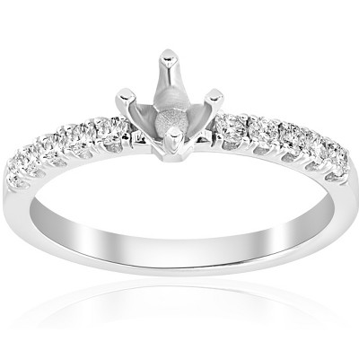 Pompeii3 1/4ct Diamond Engagement Ring Setting 14k White Gold Mount