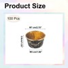 Unique Bargains Round-Pattern Greaseproof Single-sided Aluminum Foil Cupcake Liners 100 Pcs - 2 of 4